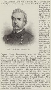 O falecido General Beauregard (gravura) de English School