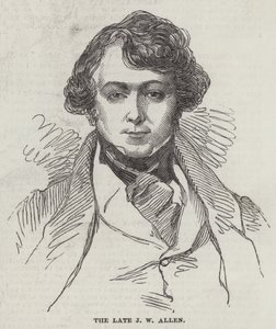 O falecido J W Allen (gravura) de English School