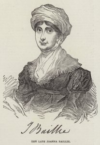 A falecida Joanna Baillie (gravura) de English School