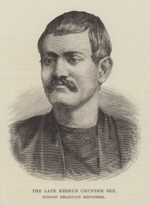 O falecido Keshub Chunder Sen, Hindoo Religious Reformer (gravura) de English School