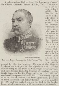 O falecido tenente-general Sir C C Fraser, VC (gravura) de English School