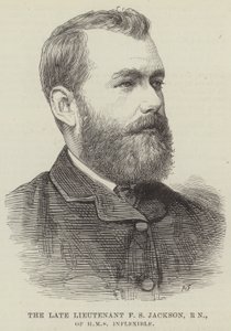 O falecido Tenente F S Jackson, RN, de HMS Inflexible (gravação) de English School