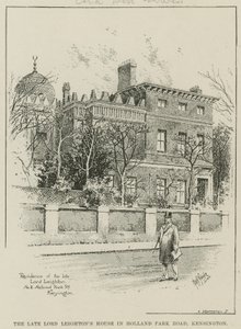 O falecido Lord Leighton casa em Holland Park Road, Kensington, Londres de English School