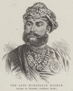 O falecido Maharajah Holkar, Governador de Indore, Índia Central (gravura) de English School