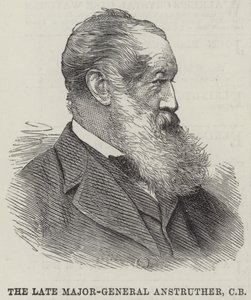 O falecido Major-General Anstruther, CB (gravura) de English School