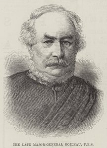O falecido Major-General Boileau, FRS (gravura) de English School