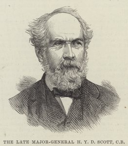 O falecido Major-General H Y D Scott, CB (gravura) de English School