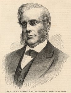 O falecido Sr. Benjamin Nathan (gravura) de English School