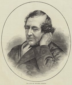 O falecido Sr. Benjamin Webster (gravura) de English School