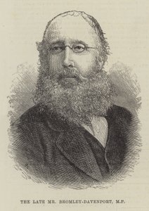 O falecido Sr. Bromley-Davenport, deputado (gravura) de English School