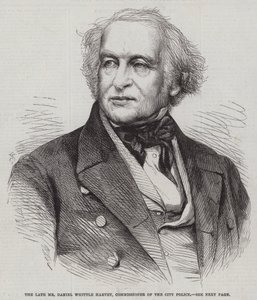 O falecido Sr. Daniel Whittle Harvey, Comissário da Polícia Municipal (gravura) de English School