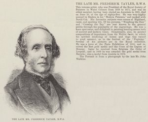 O falecido Sr. Frederick Tayler, RWS (gravura) de English School