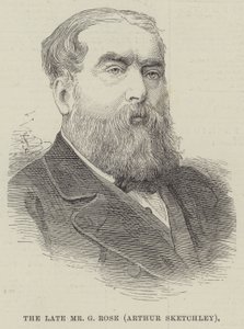 O falecido Sr. G Rose, Arthur Sketchley (gravura) de English School