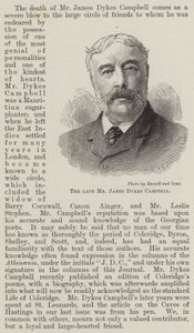 O falecido Sr. James Dykes Campbell (gravura) de English School