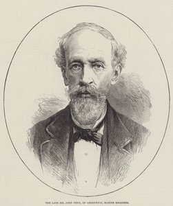 O falecido Sr. John Penn, de Greenwich, Engenheiro Marinho (gravura) de English School