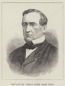 O falecido Sr. Juiz Keogh, juiz irlandês (gravura) de English School