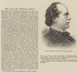 O falecido Sr. Richard Doyle, Artista (gravura) de English School