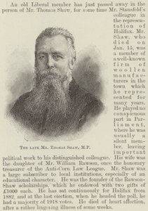 O falecido Sr. Thomas Shaw, deputado (gravura) de English School