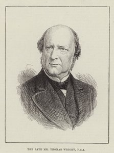 O falecido Sr. Thomas Wright, FSA (gravura) de English School