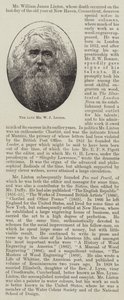 O falecido Sr. W J Linton (gravura) de English School
