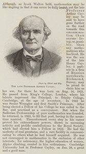 O falecido Professor Arthur Cayley (gravura) de English School