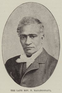 O falecido Reverendo P Rajahgopaul (gravura) de English School