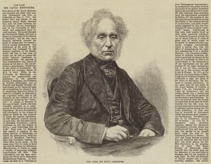 O falecido Sir David Brewster (gravura) de English School