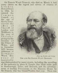 O falecido Sir Francis Wyatt Truscott (gravura) de English School