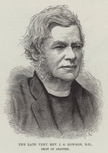 O falecido Muito Reverendo J S Howson, DD, Reitor de Chester (gravura) de English School