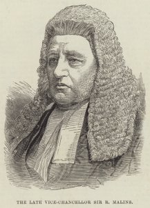 O falecido vice-chanceler Sir R Malins de English School