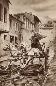 A vida de uma rua em Pompeia nos grandes dias antes do desaparecimento da cidade (cor litho) de English School