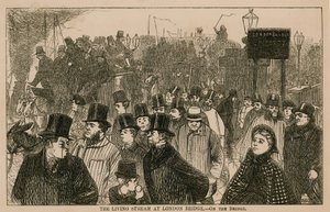 O fluxo vivo na ponte de Londres de English School