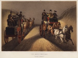 A reunião de correio, "boa noite" (cor litho) de English School