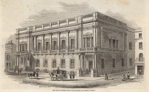 O novo conservador Club House, St. Jamess Street, Londres de English School