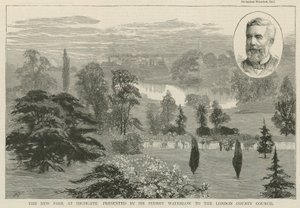 O novo parque em Highgate apresentado por Sir Sydney Waterlow de English School