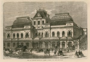 A, novo, estação de comboios, em, liverpool, rua, cidade, londres de English School