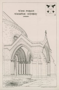 O pórtico da igreja do templo de English School