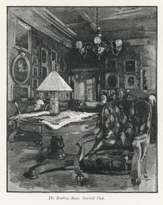 A sala de leitura do Garrick Club de English School