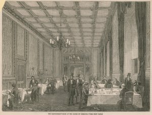 A sala de refresco na Câmara dos Comuns de English School