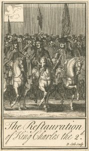A restauração do rei Charles II de English School