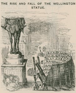 A ascensão e queda da estátua de Wellington; desenho animado de English School