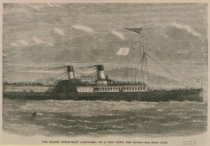 O saloon steamboat Alexandra em uma viagem descendo o rio de English School