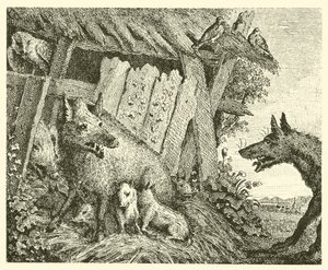A porca e o lobo (gravura) de English School
