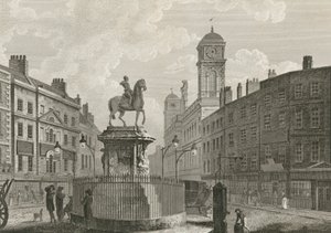 A estátua de Charles I a cavalo de English School
