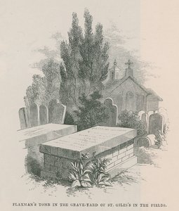 O túmulo de John Flaxman no cemitério de St Giless nos campos de English School
