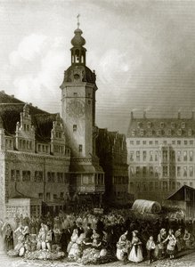 A prefeitura e mercado local, Leipzig de English School