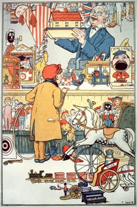 A loja de brinquedos, c.1910 de English School