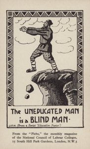 O homem sem instrução é um homem cego (litografia) de English School