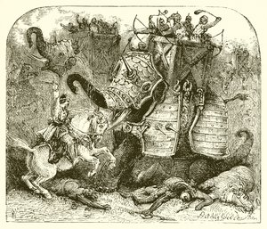 O elefante de guerra dos antigos de English School