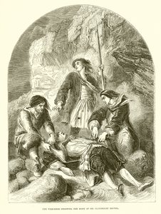 Os destruidores despojando o corpo de Sir Cloudesley Shovell de English School